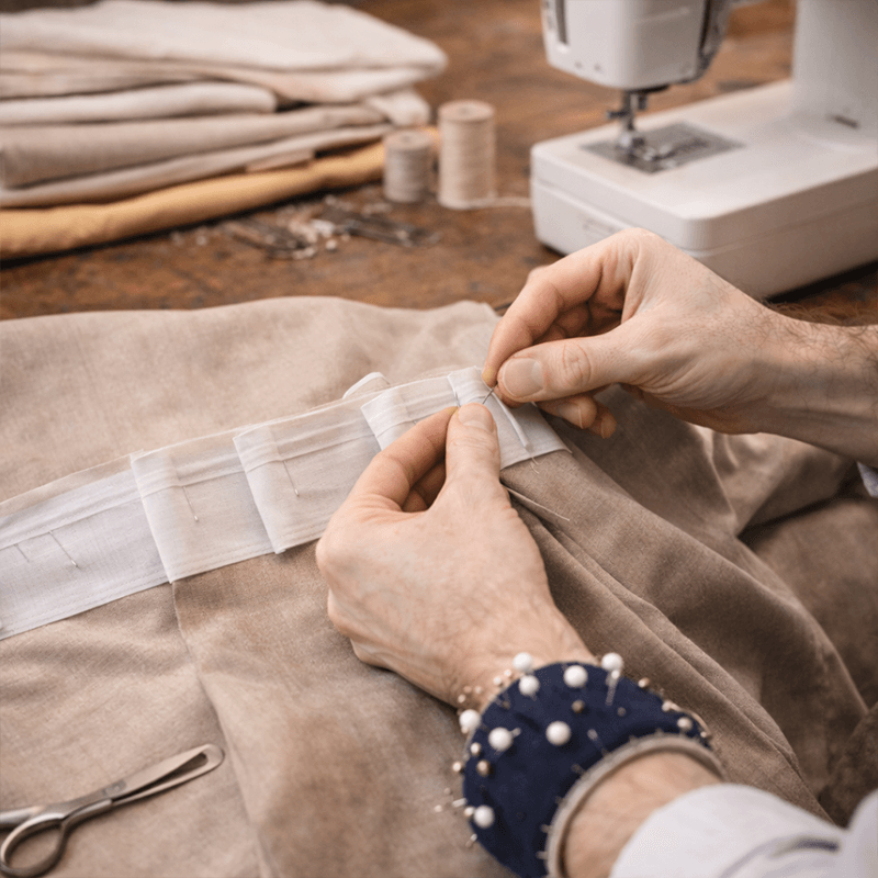 Perde ve ev tekstili ürünlerini özel dikiyoruz.